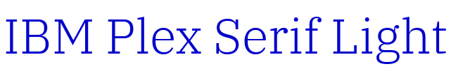 IBM Plex Serif Light шрифт